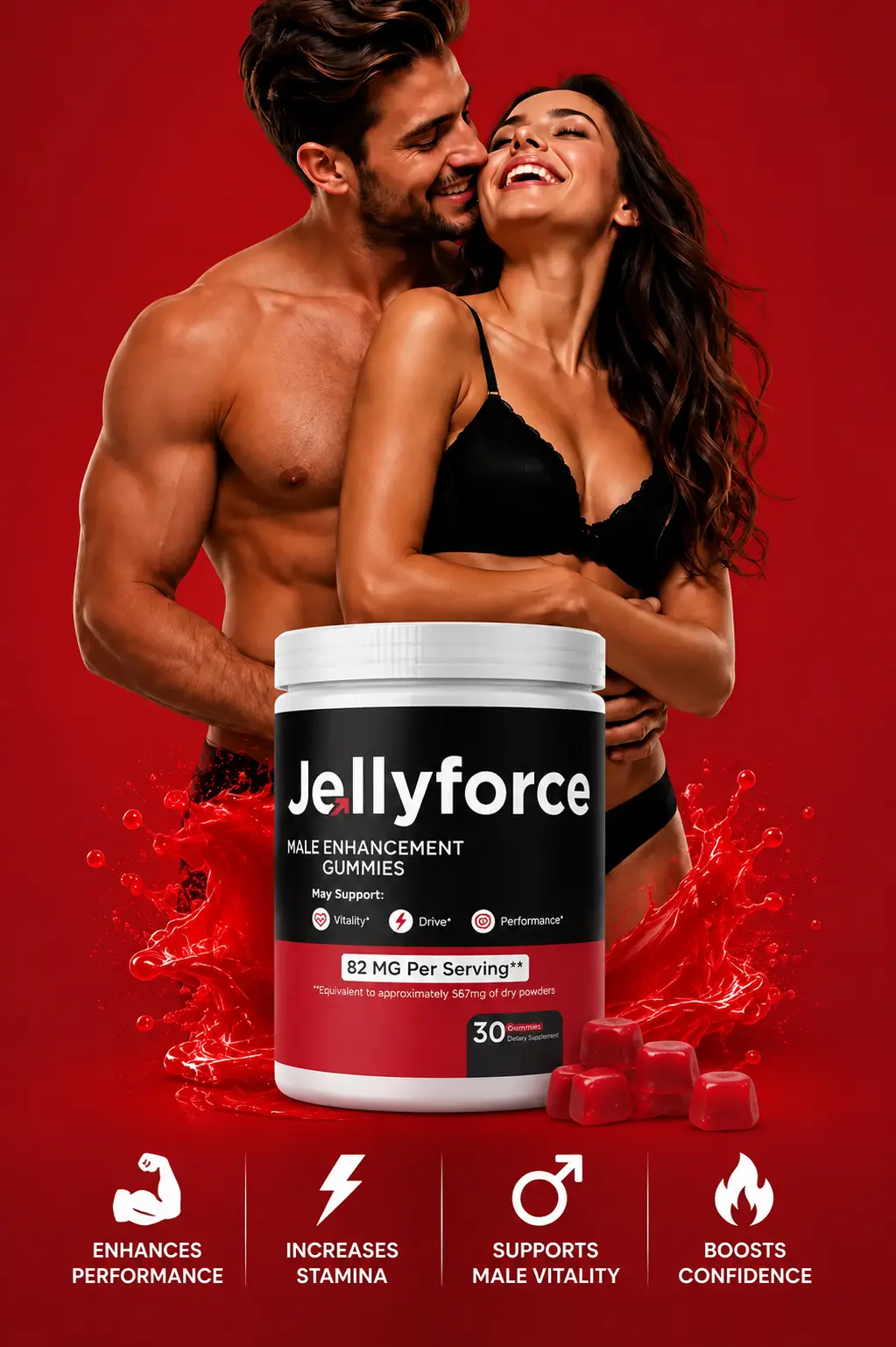 JellyForce Premium Male Wellness Gummies